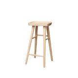 Tabouret de salle à manger en bois massif moderne barre de siège et tabouret de comptoir à dossier profilé sans arrière