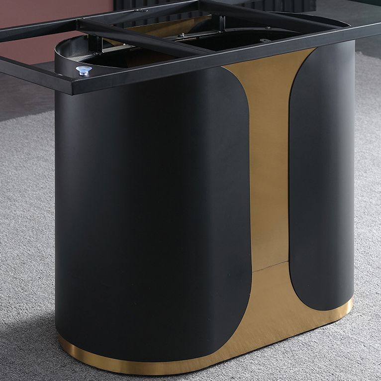 Glam Style Sintered Stone Dining Set 1/2/3/5/7 Pieces Dining Set for Dining Areas Clearhalo 'Dining Room Sets' 'Dining Tables & Seating' 'dining_room_set' 'furn' 'furn_dining_room_set' 'Furniture' 'furniture_dining_room_set' 'Kitchen & Dining Furniture' 1200x1200_c514158f-8b11-417b-8231-d6227596f587