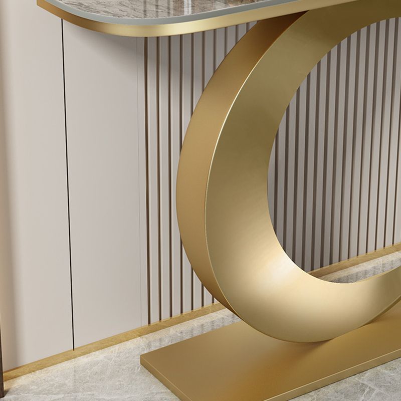 Marmor Glam Console Akzenttisch Antikes Finish -Sofa -Konsolentisch