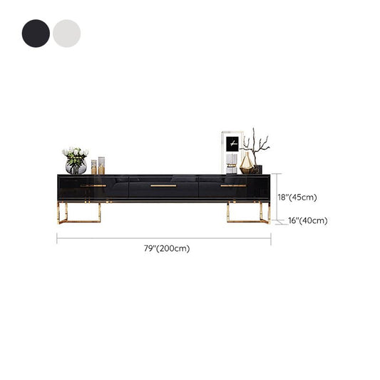 Glam TV Media Stand Wood 16" W Enclosed Storage TV Stand Console with Drawers Clearhalo 'furn' 'furn_tv_stands_entertainment_centers' 'Furniture' 'Living Room Furniture' 'TV Stands & Entertainment Centers' 'TV Stands & Media Storage Furniture' 'tv_stands_entertainment_centers' 1200x1200_c516769c-68e1-47df-b10b-79121e948e72