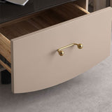 Nightand avec tiroir et étagère de 22 "" table de nuit en bois massif de haut avec les jambes