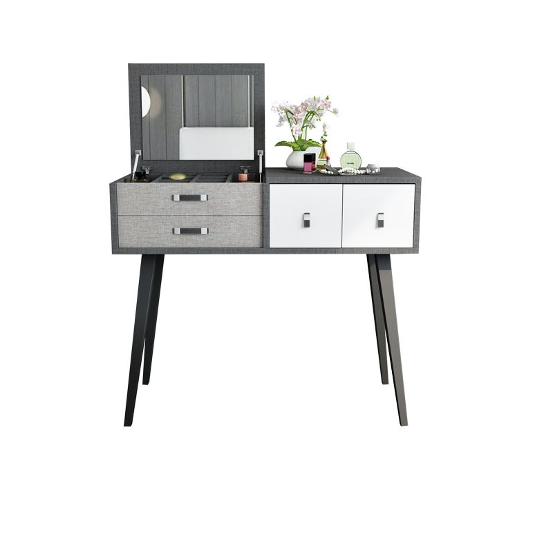 Tavolo da toeletta da toeletta da toeletta per trucco in legno massiccio con cassetti