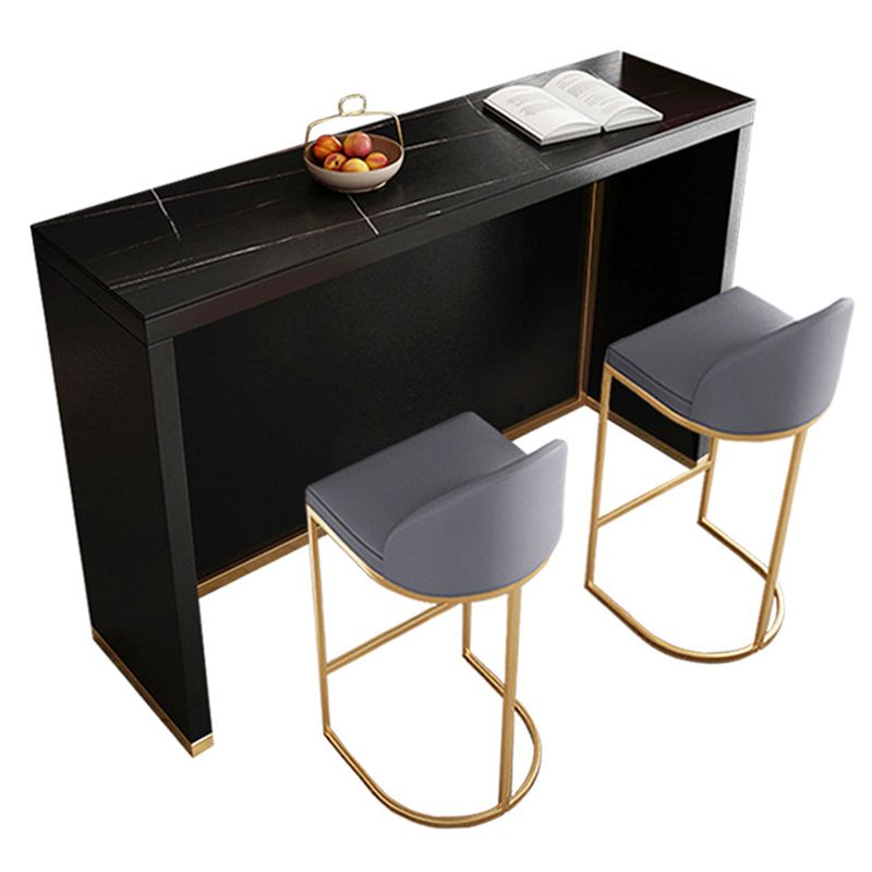 Modern Sintered Stone Bistro Table Rectangle Bar Table with Wooden Base Clearhalo 'Bar Furniture' 'Bar Tables' 'bar_tables' 'furn' 'furn_bar_tables' 'Furniture' 'Kitchen & Dining Furniture' 1200x1200_c516e5ad-3888-4288-960e-992ef434fab7