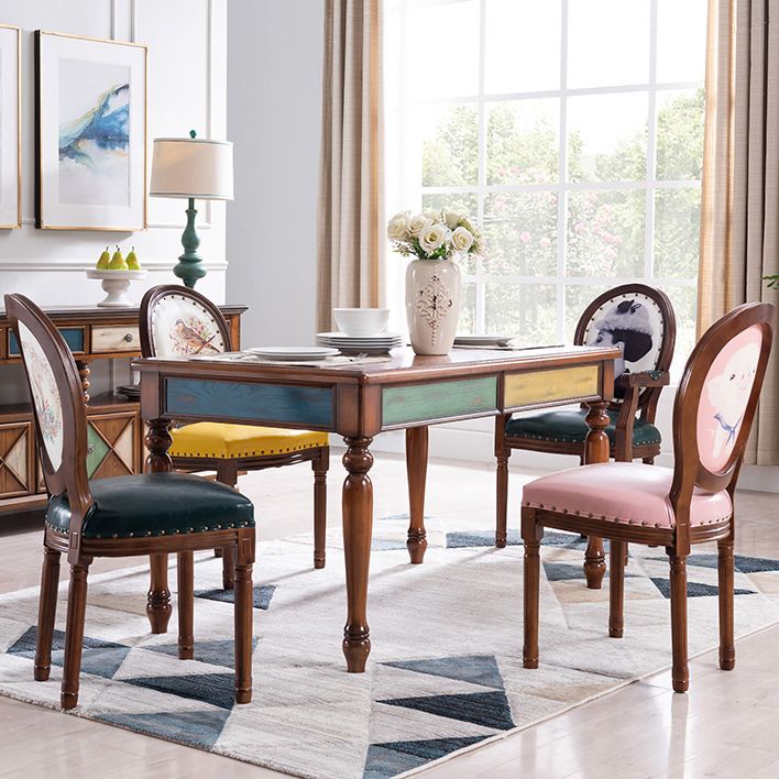 Solid Wood Mid-Century Modern Rectangle Table Wood Top Dining Table with 4 Legs Clearhalo ' dining_table' 'Dining Tables & Seating' 'Dining Tables' 'furn' 'furn_dining_table' 'Furniture' 'furniture_dining_table' 'Kitchen & Dining Furniture' 'kitchen&dining_furn' 'kitchen' 'kitchen_dining_table' 1200x1200_c5179507-8ea5-4564-bba5-636411cad069