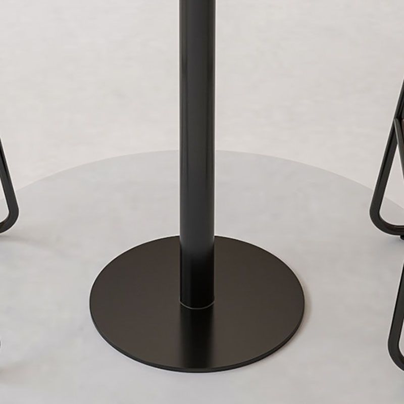 Industrial Metal Bar Table Faux Marble Round Top Indoor Bistro Table - 23"x41" Clearhalo 'Bar Furniture' 'Bar Tables' 'bar_tables' 'furn' 'furn_bar_tables' 'Furniture' 'furniture_bar_tables' 'Kitchen & Dining Furniture' 'kitchen&dining_furn' 'kitchen' 1200x1200_c518c824-9762-42cb-95f5-375bd3f53919