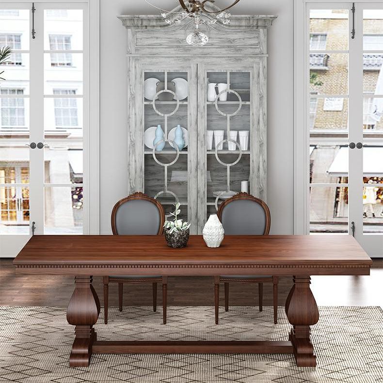 Industrial Solid Wood Dining Table Rectangle Kitchen Table with Trestle Base Clearhalo ' dining_table' 'Dining Tables & Seating' 'Dining Tables' 'furn' 'furn_dining_table' 'Furniture' 'furniture_dining_table' 'Kitchen & Dining Furniture' 'kitchen&dining_furn' 'kitchen' 'kitchen_dining_table' 1200x1200_c5194e11-4c26-4ebe-a8f4-12edcd23dbba