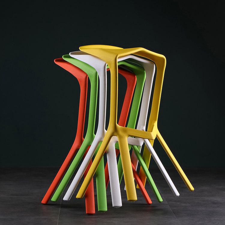 Industrial Armless Counter Stool Plastic Cafe Bar Stool with 4 Legs Clearhalo 'Bar Furniture' 'Bar Stools' 'bar_stools' 'furn' 'furn_bar_stools' 'Furniture' 'Kitchen & Dining Furniture' 1200x1200_c51b2cef-bb50-4453-b369-87db82cab963