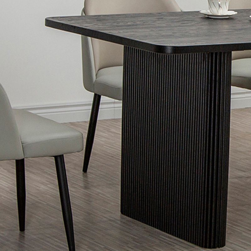 Black Pine Wood Dining Table Modern Indoor Rectangle Dinette Table Clearhalo 'Dining Tables & Seating' 'Dining Tables' 'dining_table' 'furn' 'furn_dining_table' 'Furniture' 'Kitchen & Dining Furniture' 1200x1200_c51ba51f-9bf5-4580-812d-9bf291e040b5