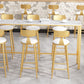 White Glam Style Bar Table in Metal and Faux Marble Bar Table for Dining Room Clearhalo 'Bar Furniture' 'Bar Tables' 'bar_tables' 'furn' 'furn_bar_tables' 'Furniture' 'furniture_bar_tables' 'Kitchen & Dining Furniture' 1200x1200_c51c41ab-457c-43c0-aa27-a256d0054eb6
