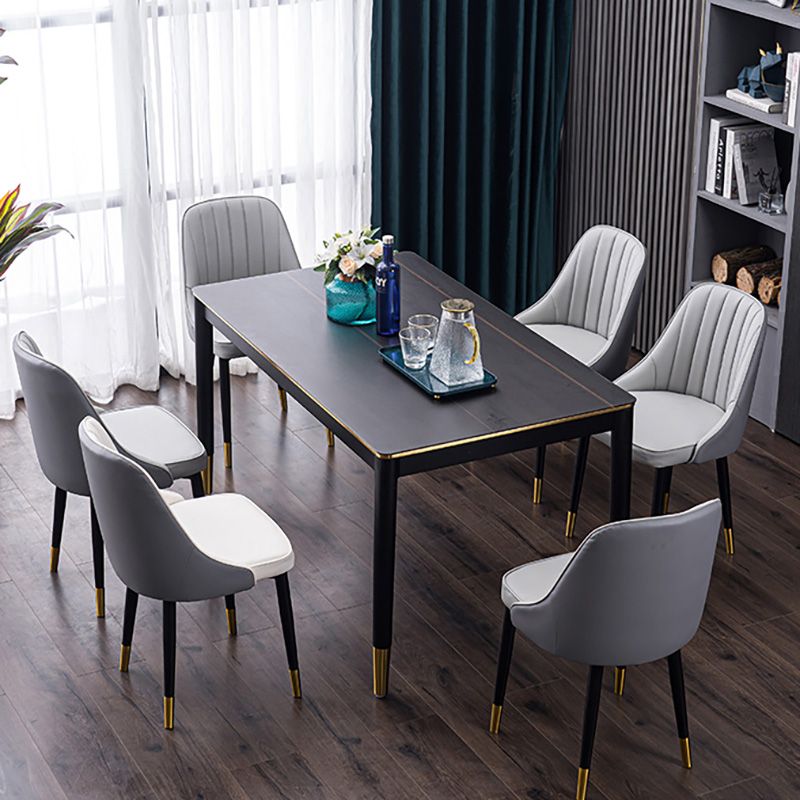 Scandinavian Indoor Side Chair Metal Upholstered Parsons Dining Room Chair Clearhalo ' kitchen&dining_furn' 'Dining Chairs' 'Dining Tables & Seating' 'dining_chair' 'furn' 'furn_dining_chair' 'Furniture' 'furniture_dining_chair' 'Kitchen & Dining Furniture' 'kitchen' 1200x1200_c51e63d7-086f-4289-a56b-8db8c5c27458