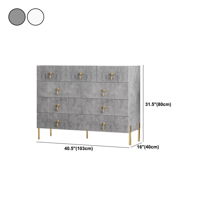 Coffre de rangement en bois contemporain avec des tiroirs à clôture doux