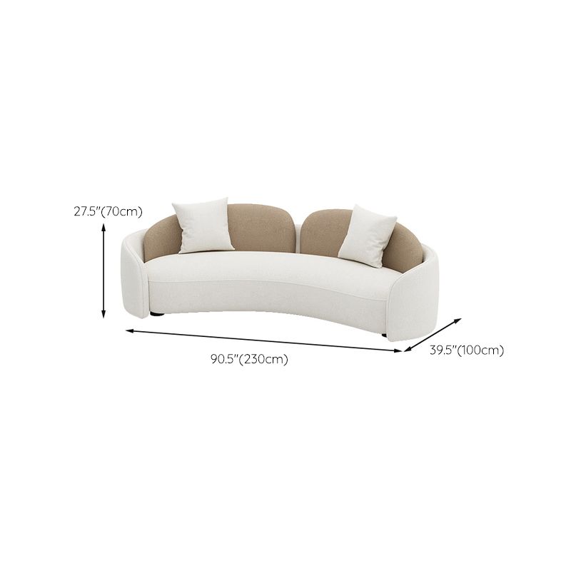 Skandinavische Sofa Stoff Smoking Arm Kissen Wohnzimmer weiße Sitzgelegenheiten