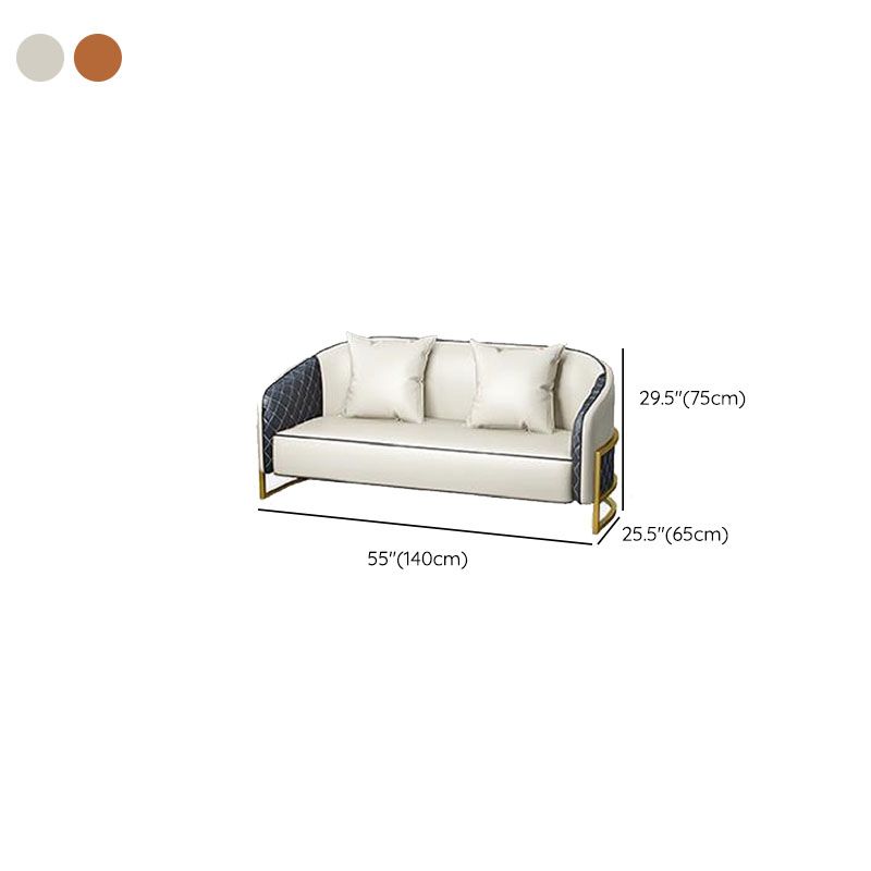 Modern Leather Sofa Chesterfield Tuxedo Arm Loveseat for Bonus Room Clearhalo 'furn' 'furn_sofas' 'Furniture' 'Living Room Furniture' 'Sofa' 'sofas' 1200x1200_c5209075-138d-4188-b3cb-f2c5fcdafbeb