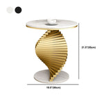 Faux Marble Glam Night Mesa 21.65 "Alto Acento de la mesa de la noche