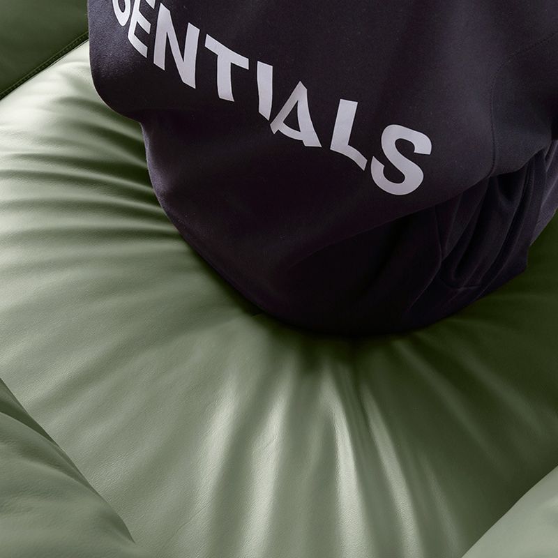 Contemporary Forest Green Cushions Square Arm Living Room Settee