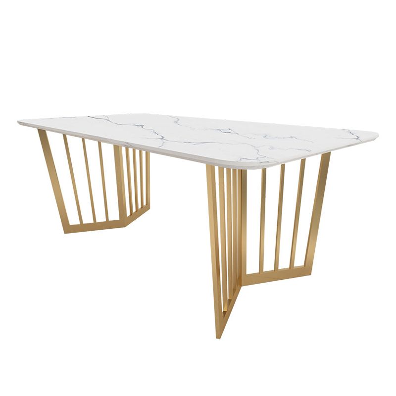 Glam Style 1/4/5 Pieces Dining Set White-gold Table Kitchen Set for Living Room Clearhalo 'Dining Room Sets' 'Dining Tables & Seating' 'dining_room_set' 'furn' 'furn_dining_room_set' 'Furniture' 'furniture_dining_room_set' 'Kitchen & Dining Furniture' 'kitchen&dining_furn' 'kitchen' 1200x1200_c521c955-1a6f-43be-ba9d-77fb1a68bead