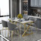 Glam Style 1/2/5 Pieces Dining Furniture Set Rectangle Dining Room Table Set Clearhalo 'Dining Room Sets' 'Dining Tables & Seating' 'dining_room_set' 'furn' 'furn_dining_room_set' 'Furniture' 'furniture_dining_room_set' 'Kitchen & Dining Furniture' 'kitchen&dining_furn' 'kitchen' 1200x1200_c521f369-694d-4bba-a60e-92d2ea7f6015