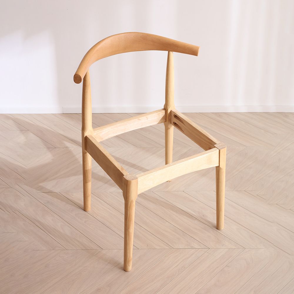 Scandinavian Home Side Chair Open Back Wood Upholstered Dining Room Chair Clearhalo ' kitchen&dining_furn' 'Dining Chairs' 'Dining Tables & Seating' 'dining_chair' 'furn' 'furn_dining_chair' 'Furniture' 'furniture_dining_chair' 'Kitchen & Dining Furniture' 'kitchen' 1200x1200_c521f4b1-fb1e-4d29-a7a4-e81fb1798be3