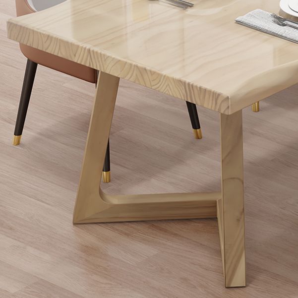 Modern 1/5/6 Pieces Dining Set Rectangle Pine Wood Dining Table for Dining Room Clearhalo 'Dining Room Sets' 'Dining Tables & Seating' 'dining_room_set' 'furn' 'furn_dining_room_set' 'Furniture' 'furniture_dining_room_set' 'Kitchen & Dining Furniture' 1200x1200_c52255d8-f8f5-4bc9-87c7-a080c74dcd25
