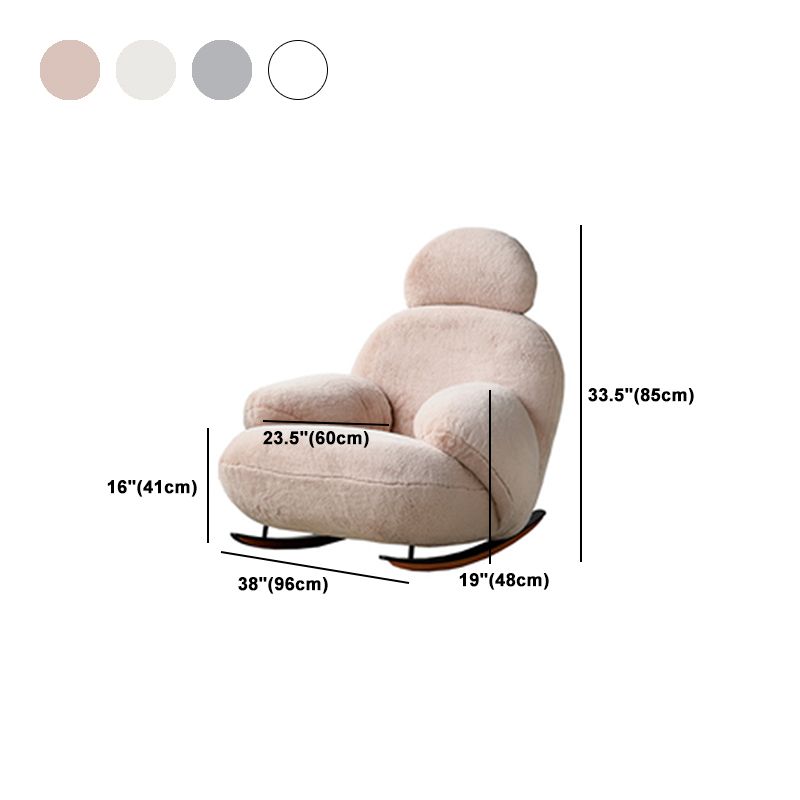 Chaise à bascule en velours chaise à bascule de style moderne de style moderne