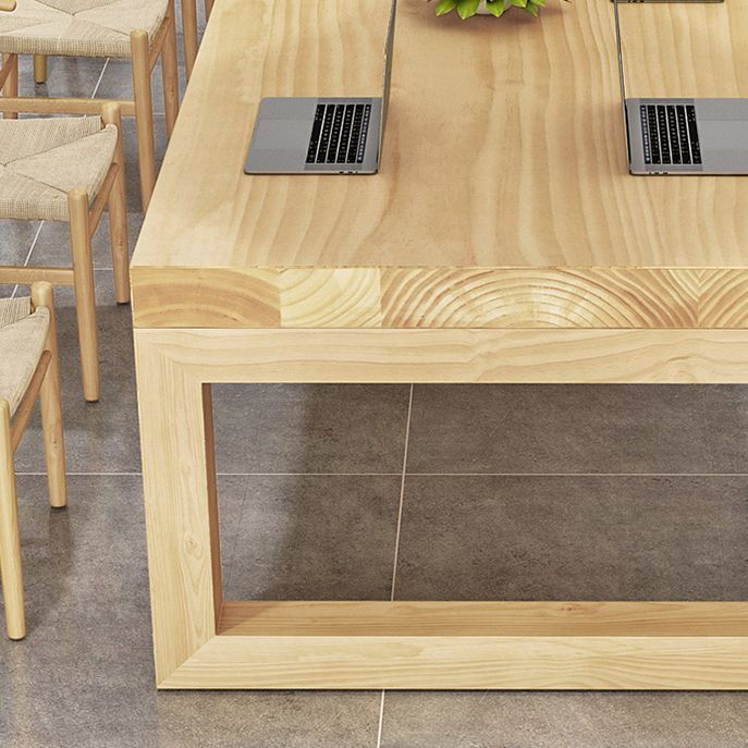 Solid Wood Meeting Table Modern Office Table with Sled Pedestal Clearhalo 'furn' 'furn_office_desk' 'Furniture' 'Office Desks' 'Office Furniture' 'office_desk' 1200x1200_c5233988-3aaf-452c-bf81-4d9473bbb805