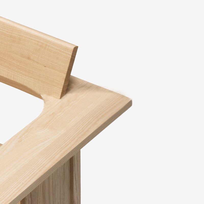 Modern Arm Chair Solid Wood Open Back Guest Chair for Dining Room