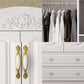White Colour Wooden Wardrobe 2-Drawer Soft Close Door Wardrobe Closet Clearhalo 'Armoires & Wardrobes' 'armoires_wardrobes' 'Bedroom Furniture' 'furn' 'furn_armoires_wardrobes' 'Furniture' 1200x1200_c52426cd-4279-437f-8b7c-94066edba84c
