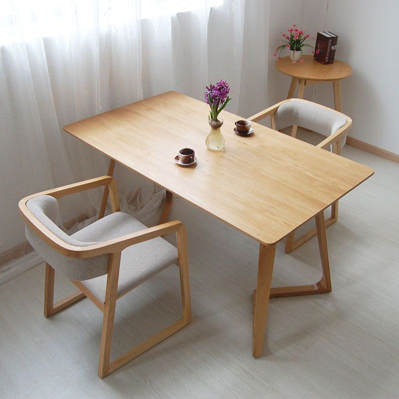 Glam Style Wooden Dining Arm Chair Matte Finish Open Back Dining Chair for Dinning Room Clearhalo ' kitchen&dining_furn' 'Dining Chairs' 'Dining Tables & Seating' 'dining_chair' 'furn' 'furn_dining_chair' 'Furniture' 'furniture_dining_chair' 'Kitchen & Dining Furniture' 'kitchen' 1200x1200_c5253ba2-379b-4867-9159-b3d145733b69