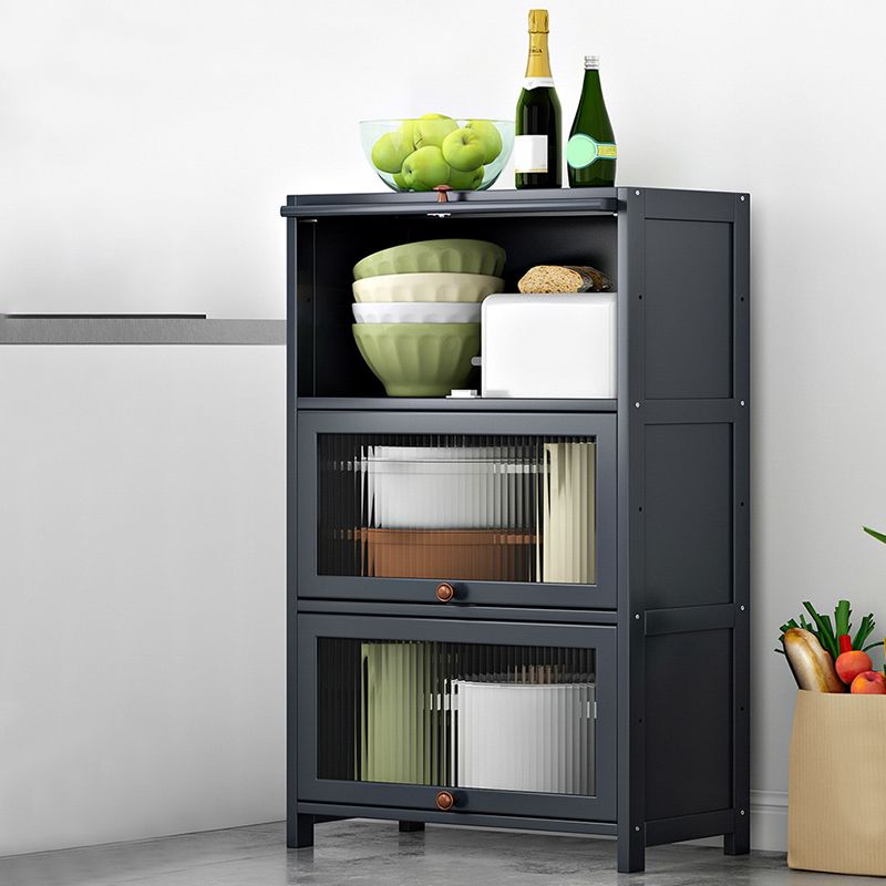 Server di cucina in bambù grigio moderno server per soggiorno