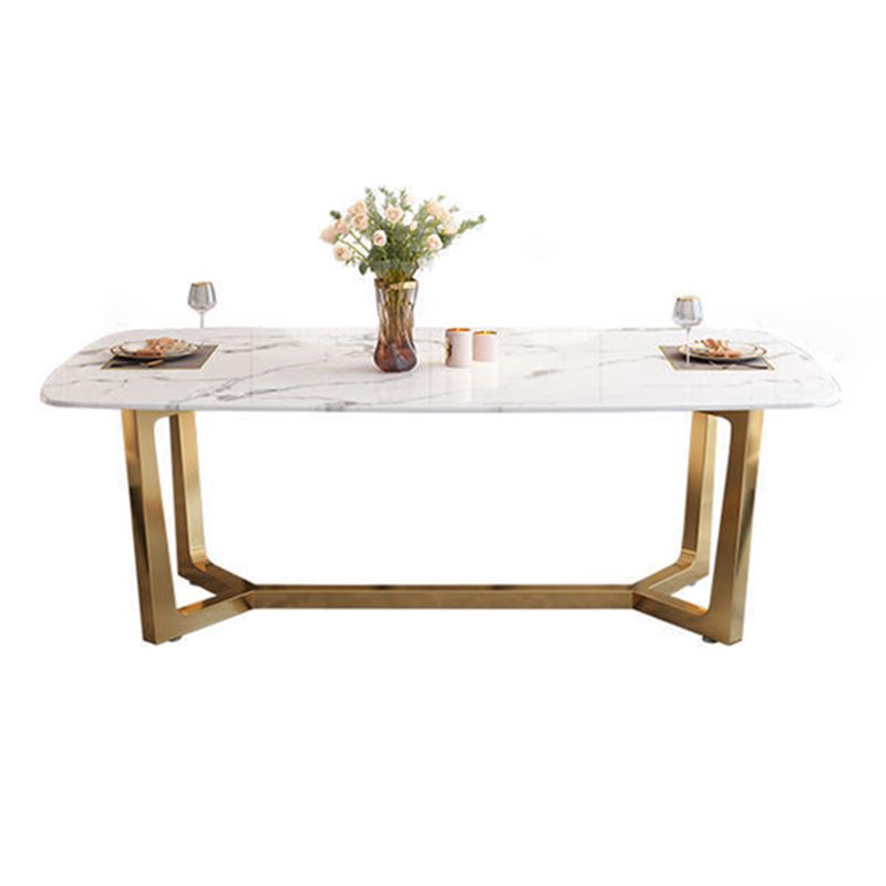 Luxury Rectangle Sintered Stone Top Dining Set 1/2/5/6/7 Pieces Dining Table with Chairs Clearhalo 'Dining Room Sets' 'Dining Tables & Seating' 'dining_room_set' 'furn' 'furn_dining_room_set' 'Furniture' 'furniture_dining_room_set' 'Kitchen & Dining Furniture' 1200x1200_c528028a-5467-4276-a905-344573472498