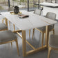 Traditional Luxury White in Marble Counter Rectangle Dining Table for Kitchen Clearhalo 'Dining Tables & Seating' 'Dining Tables' 'dining_table' 'furn' 'furn_dining_table' 'Furniture' 'Kitchen & Dining Furniture' 1200x1200_c52881fe-6d72-4c01-8413-7c80e09e2863