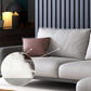 Sezionali in pelle finto/divano con braccio quadrato per soggiorno