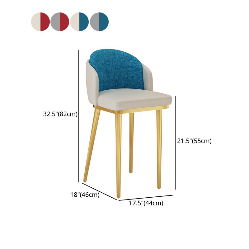 Nordic Design Upholstered Bar Stools for Home Armless Low Back Stools with Cushion Clearhalo 'Bar Furniture' 'Bar Stools' 'bar_stools' 'furn' 'furn_bar_stools' 'Furniture' 'furniture_bar_stools' 'Kitchen & Dining Furniture' 1200x1200_c528c4d9-a210-4013-9a9e-9c78f5649331