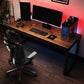 Solid Wood Industrial Writing Desk rechthoekig hout gaming bureau voor thuis