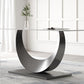 Stone Top Dining Table Contemporary Rectangle Dining Table with Pedestal Base