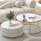 Round Nesting Coffee Table Set Frame Coffee Table with Storage Clearhalo 'Coffee & Accent Tables' 'Coffee Tables' 'coffee_tables' 'furn' 'furn_coffee_tables' 'Furniture' 'Living Room Furniture' 1200x1200_c52d6377-27c0-4d0a-b71f-85fcb923e732