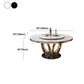 Nordic Glam Dining Round Table Dining Sintered Stone Table for Restaurant with Metal Legs Clearhalo 'Dining Tables & Seating' 'Dining Tables' 'dining_table' 'furn' 'furn_dining_table' 'Furniture' 'furniture_dining_table' 'Kitchen & Dining Furniture' 'kitchen' 'kitchen_dining_table' 1200x1200_c52ddb74-2c92-454f-b54e-e323a81ce65f