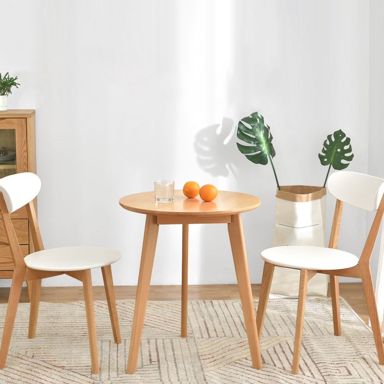 Round Minimalist Dining Table Wood Color Fixed Table with Beech Solid Wood Clearhalo ' dining_table' 'Dining Tables & Seating' 'Dining Tables' 'furn' 'furn_dining_table' 'Furniture' 'furniture_dining_table' 'Kitchen & Dining Furniture' 'kitchen&dining_furn' 'kitchen' 'kitchen_dining_table' 1200x1200_c52e3f55-93e3-4581-9674-4dfff90e719c