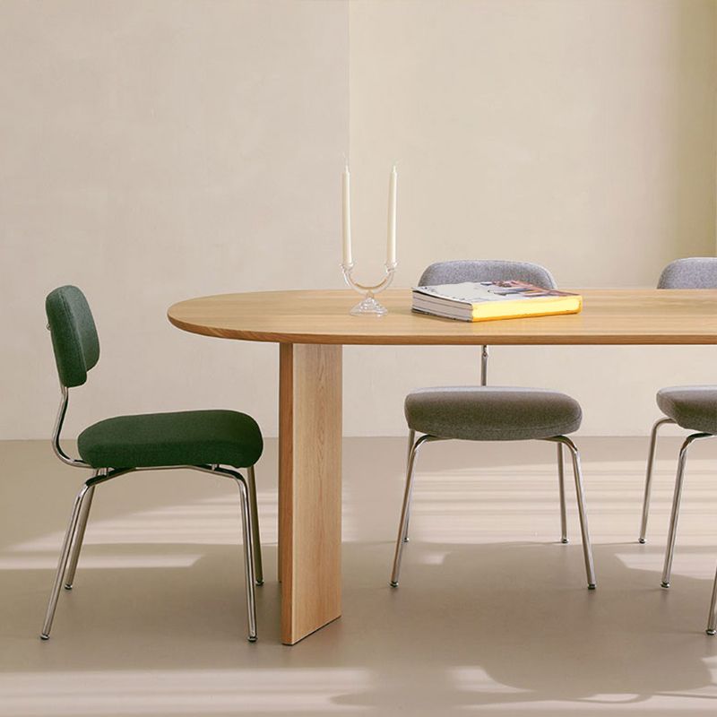 Contemporary Style Wood Office Desk Oval Task Desk with 2 Legs Clearhalo 'furn' 'furn_office_desk' 'Furniture' 'Office Desks' 'Office Furniture' 'office_desk' 1200x1200_c52e7ef5-3c12-4e2e-9c04-2095ed632445