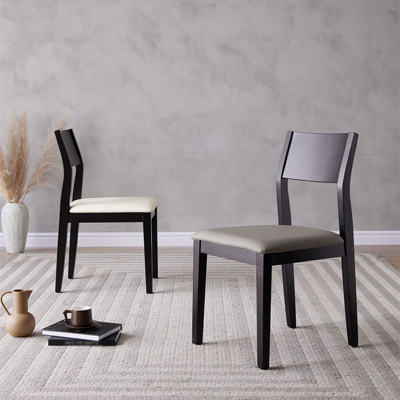 Armless Kitchen Chairs Modern Solid Wood Side Chairs for Dining Room Clearhalo 'Dining Chairs' 'Dining Tables & Seating' 'dining_chair' 'furn' 'furn_dining_chair' 'Furniture' 'furniture_dining_chair' 'Kitchen & Dining Furniture' 1200x1200_c52e9055-e572-4952-b429-aa2fac11af47