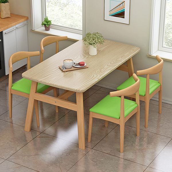 Rectangular Natural Oak Dining Table Wooden Tabletop with Metal Legs Clearhalo 'Dining Tables & Seating' 'Dining Tables' 'dining_table' 'furn' 'furn_dining_table' 'Furniture' 'Kitchen & Dining Furniture' 1200x1200_c530314a-5358-4d77-a53b-11e76513dd5a