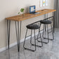 Contemporary Living Room Metal Legs Upholstered Bar Stool with Footrest