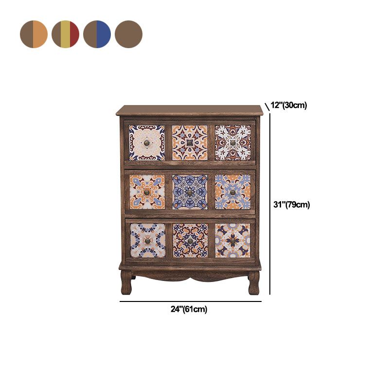 12 "W Lingerie coffre en bois vertical coffre avec tiroirs pour chambre à coucher