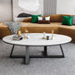 Slate Top Glam Cross Legs Coffee Table Oval Coffee Cocktail Table Clearhalo 'Coffee & Accent Tables' 'Coffee Tables' 'coffee_tables' 'furn' 'furn_coffee_tables' 'Furniture' 'Living Room Furniture' 1200x1200_c5358378-fe74-40bc-8d97-a3d78c20ee8c