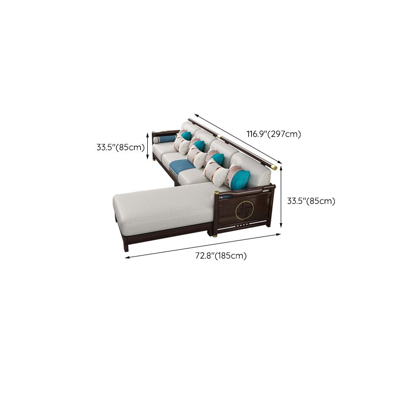 33 "h divano contemporaneo divano in tessuto sezionale con cuscini bostol