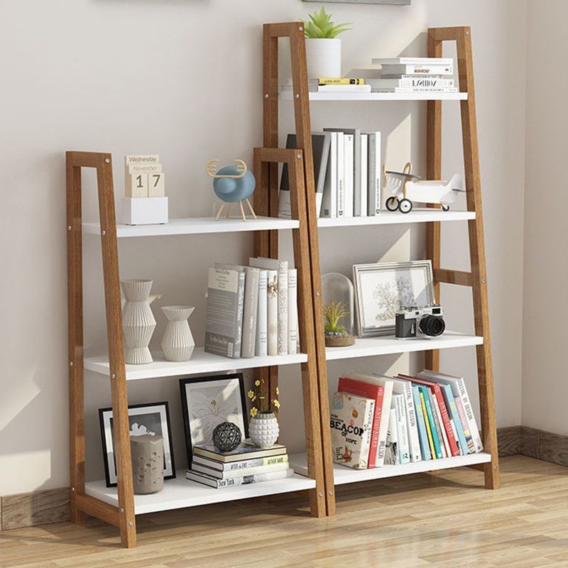 Modern Ladder Shelf Bookcase Wooden Bookshelf for Study Room Clearhalo 'Bookcases' 'furn' 'furn_bookcases' 'Furniture' 'Office Furniture' 1200x1200_c536b232-c0a3-4e4c-a764-acf4cfacf7a1