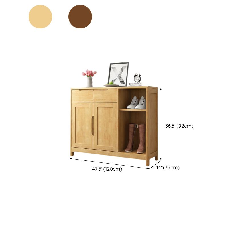 36.22" Tall Wood Rectangular Accent Chest 2 - Drawer and 2 - Door Accent Chest Clearhalo 'Cabinets & Chests' 'cabinets_chests' 'furn' 'furn_cabinets_chests' 'Furniture' 'Living Room Furniture' 1200x1200_c5372e55-e19c-4ed5-8c7f-278601f77df7