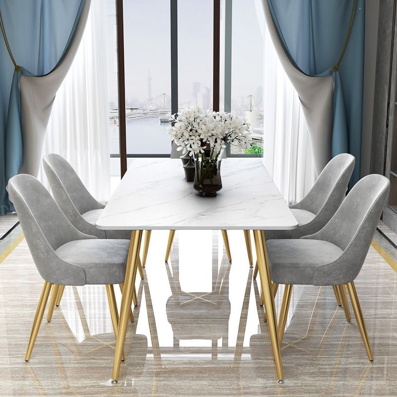 Traditional Luxury Rectangle Dining Table Stone Dinner Table with 4 Legs Clearhalo ' dining_table' 'Dining Tables & Seating' 'Dining Tables' 'furn' 'furn_dining_table' 'Furniture' 'furniture_dining_table' 'Kitchen & Dining Furniture' 'kitchen&dining_furn' 'kitchen' 'kitchen_dining_table' 1200x1200_c5373fb7-7ab7-4ebc-90dc-c85f03ea64eb