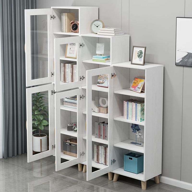 Engineered Wood Standard Bookshelf Modern White Bookcase with Shelves Clearhalo 'Bookcases' 'furn' 'furn_bookcases' 'Furniture' 'Office Furniture' 1200x1200_c5389f0b-9917-4e94-90df-bed9ddd0917a