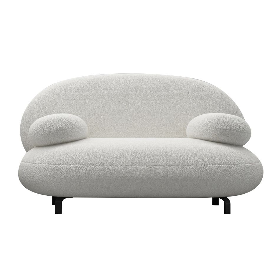 Moderne 27,55 "H weiße Wolle Kissen Top Arm Sofa für Wohnzimmer